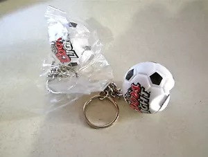 2 X NEW COORS LIGHT BEER PROMO SOCCER BALL KEYCHAIN BOTTLE OPENER 4" LENGTH - Picture 1 of 4