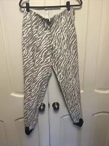 Pantaloni da snowboard nuovi con etichette Bogner Elaine stampa zebra elasticizzati sci staffa taglia M US10 - Foto 1 di 7