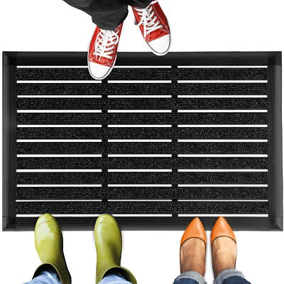 Fußmatte Eingangsmatte Tür Fußabstreifer Außenmatte Rahmen 50x80 cm Anthrazit - Bild 1 von 4