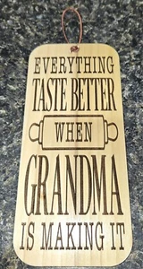 Wood Kitchen Sign Grandma's cooking - Picture 1 of 1