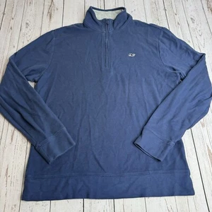Vineyard Vines 1/4 Cremallera Golf Activo Pullover Camisa Sudadera Para Hombres Pequeña Azul Marino - Imagen 1 de 9