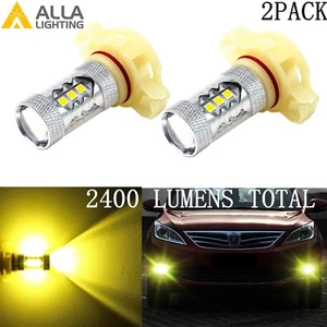Alla Lighting 2x 3000K 5202 5201 Golden Yellow 3030 LED Fog Driving Light Bulb - Picture 1 of 10