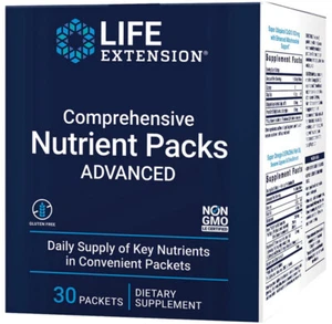 COMPREHENSIVE NUTRIENT PACKS ADVANCED MULTIVITAMIN 30 Packets  LIFE EXTENSION - Picture 1 of 12