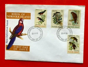Norfolk Island FDC - 1970 Birds of Norfolk Island - Imagen 1 de 2