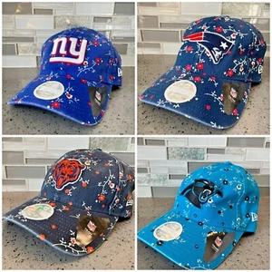 NFL Women's Floral Blossom New Era 9TWENTY Adjustable Hat NWT PICK YOUR TEAM! - Picture 1 of 25