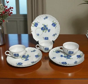 Juego de platos y tazas de aperitivo Norcrest AZUL ACIANO 7/125 de colección 6 piezas SERVICIO PARA 3 - Imagen 1 de 14