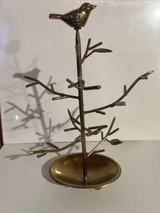 Jewelry Metal Golden/Brass Tree Display Trinket Organizer Holder 14.5" Display - Picture 1 of 6