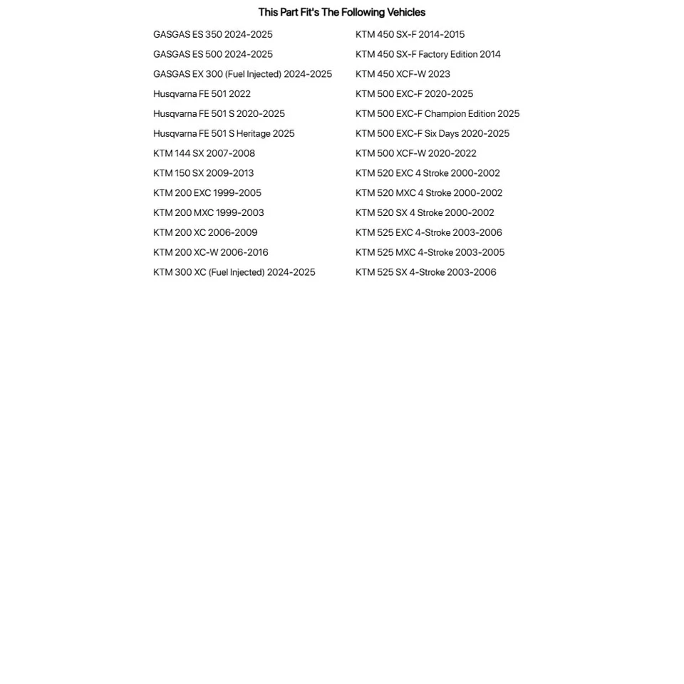 Kit de aleación Tusk y cadena de carrera chapada en oro piñón trasero negro para KTM 144 SX Foto 1 de 2