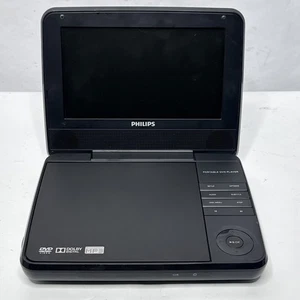 Philips PET741M/37 Reproductor de DVD Portátil Pantalla de 7" Dolby Digital AV Probado Funciona - Imagen 1 de 3