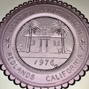 Redlands Historical Glass Museum American Made 1976 Pairpoint Crystal Cup Plate - Picture 1 of 7