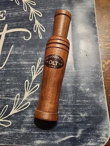 VINTAGE PS OLT 800 GOOSE CALL WOOD BARREL CALL PEKIN IL WATERFOWL GOOSE CALLER  - Picture 1 of 5