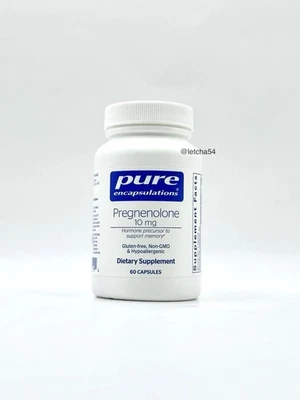 Suplemento dietético Pure Encapsulations Pregnenolona 10mg (60 cápsulas) memória - Imagem 1 de 4
