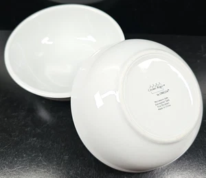 2 Oneida Crown Rego White Cereal Bowls Set Restaurant Ware Styled Table Dish Lot - Picture 1 of 24