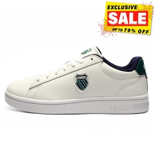 K Swiss Court Shield II Mens Classic Casual Leather Retro Fashion Trainers White - Picture 1 of 5