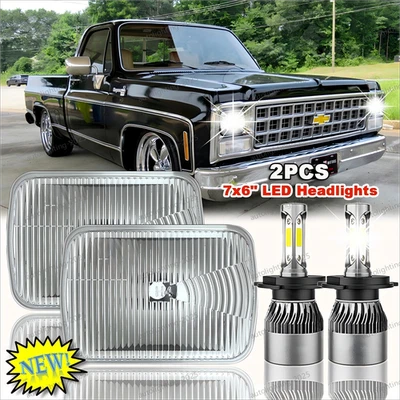 Faro LED 7x6" 5X7 Hi-Lo para camioneta Chevy C1500 C2500 1980-86 C10 C20 C30 Foto 1 de 4