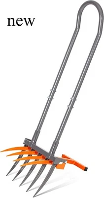Herramienta de jardín Walensee con horquilla ancha, 9 dientes de alta resistencia horquilla ancha cultivadora manual Foto 1 de 4