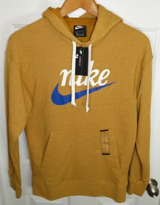NWT Nike Sportswear Heritage Pullover Hoodie CV8977-727 Gold Men's S - Loose Fit - Image 1 of 4