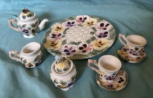 Popular Imports, Inc.-Resin Mini Tea Set-Colorful Flower Theme-item #TS 492-1996 - Picture 1 of 10