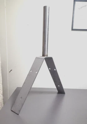 ADJUSTABLE  STAINLESS STEEL WEATHERVANE/LIGHTNING ROD ROOF MOUNT FOR 3/4'' RODS - Image 1 of 3