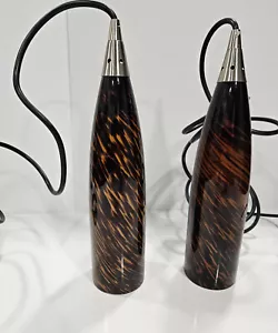 Elk Lighting 501-1ES Lungo Satin Nickel w/Espresso Glass 1-Light Pendant - Picture 1 of 11