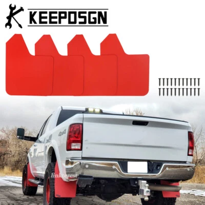 For Dodge Ram 2500 3500 Truck Red Mud Flaps Splash Guard Front Rear Fender Flare - Imagem 1 de 4
