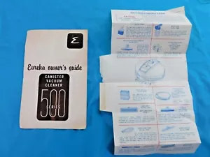 EUREKA OWNER'S GUIDE CANISTER CACUUM CLEANER 500 SERIES WITH BONUS ORDER FORM - Picture 1 of 2