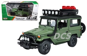 MOTOR MAX 4X4 OVERLANDERS TOYOTA FJ40 LAND CRUISER GREEN 1/24 DIECAST 79137GRN - Picture 1 of 1