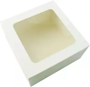 8 x 4 White Cake Boxes (3 Count) - Picture 1 of 4