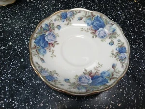 ROYAL ALBERT MOONLIGHT ROSE SAUCERS X 2 - Picture 1 of 3