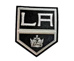 Los Angeles LA Kings Black NHL Team Logo Embroidered 3in Iron / Sew-On Patch - Picture 1 of 3