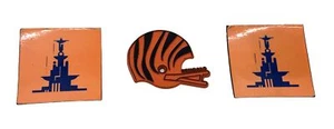 Lote De Colección Casco Cincinnati Bengals + Fuente Cuadrada Imanes Refrigerador - Imagen 1 de 7