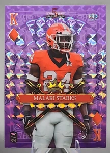 Malaki Starks /4 2024 Wild Card 5 Card Draw Rookie RC Purple Prizm Ravens SSP - Picture 1 of 2