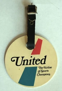Vintage United Airlines The Airline Of Sports Champions Gepäck LA RAMS Bill Miller - Bild 1 von 2