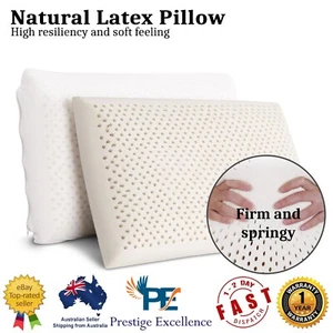 Set of2 Latex Pillow Natural Classic Twin Pack Removable Washable Zippered Cover - Picture 1 of 7