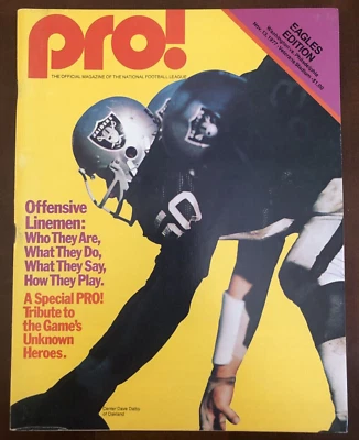 1977 PHILADELPHIA EAGLES FOOTBALL PROGRAM WASHINGTON REDSKINS OAK RAIDERS COVER - Image 1 of 4