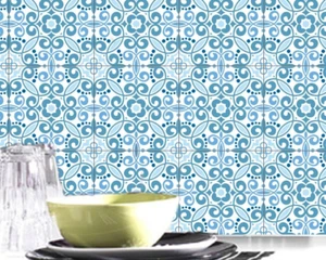 12pcs Tile Stickers Kitchen Bathroom Floor Backsplash Peel & Stick Waterproof - Picture 1 of 13
