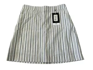 GOLFINO Striped Stretch A-Line Golf Skort, Womens Size 6, Multicolor, NEW - Picture 1 of 14
