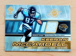 2001 Pacific Private Stock  KEENAN McCARDELL Game-Worn Gear Card JAGUARS - Picture 1 of 2