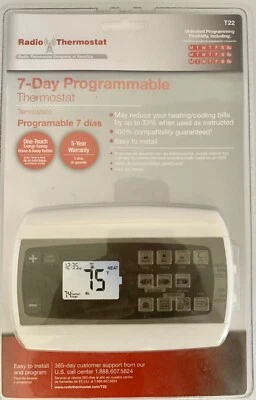 Radio Thermostat 7-day Programmable  T22- NEW IN PACKAGE! Energy Saving - Image 1 of 2