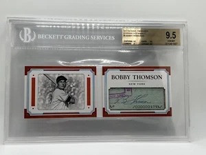 2017 Panini National Treasures Legends Cuts Bobby Thomson BGS 9.5 Auto 10 35/49 - Picture 1 of 7
