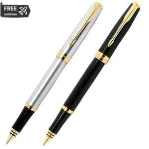 Pen Business Class Stainless Steel Gold Silver Black Size Classic Roller Pen New - Picture 1 of 12