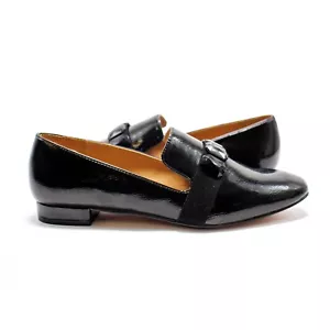 Women's Jane And The Shoe Annie Black Patent Loafers Size 9.5 - Picture 1 of 7