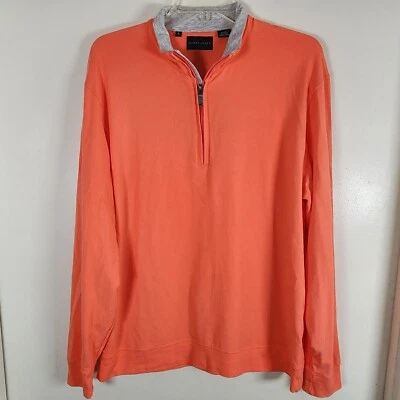 CHAQUETA CAMISA HOMBRE BOBBY JONES 100% ALGODÓN PERUANO NARANJA 1/3 CREMALLERA TALLA L - ¡BONITA! Foto 1 de 4