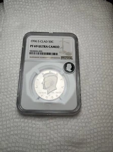 1996 S Kennedy Half Dollar PF 69 ULTRA CAMEO ECC NGC Certified - Picture 1 of 4