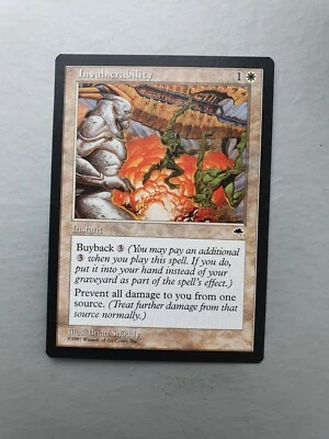 Invulnerability, MTG Tempest (1997) Uncommon White Instant VNM  - Image 1 of 2