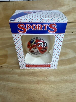 Mark McGwire Sports Collectors Series Christmas Ornament 1998 Home Run King 70 - Image 1 of 3