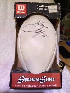 Wayne Chrebet #80 Autogramm Wilson Signature Series Football Original - Bild 1 von 3