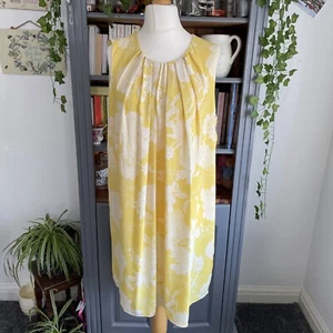 H&M Yellow Flower Dress Size Large Brand New With Tags - Picture 1 of 14