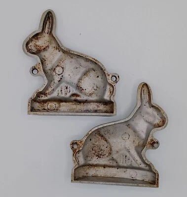 Vintage Osterhase Backform - Hasen Form, Aluguss, aus Omas Backstube 14cm No.2 - Bild 1 von 4