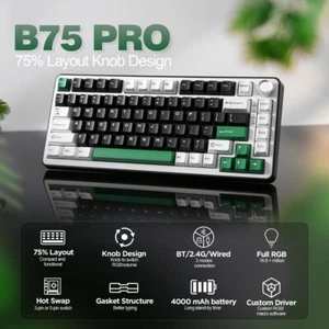 YUNZII B75 PRO Wireless Mechanical Keyboard - Picture 1 of 6
